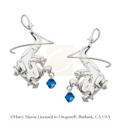 Sterling Silver Swarovski Crystal Noble Dragon Earspirals Earrings