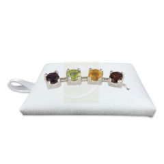 Ear Pin Earclimber Earrings Multi-Color Genuine Gemstone for Larger Ears Sterling Silver