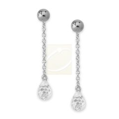 Birthstone Briolette Dangle w Bead Stud Interchangeable Enha
