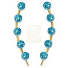 Ear Climber Earrings Ear Pin 5-in-1 Look Opal Beads Earcrawlers