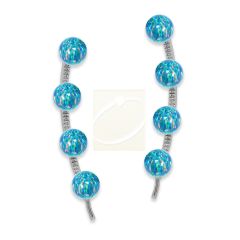 Ear Climber Earrings Ear Pin 4-in-1 Look Opal Beads Earcrawlers