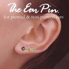 Colors of Fall Garnet, Citrine, Peridot Ear Pin Earrings in Silver