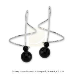 Black Onyx Earspirals Earrings in Silver