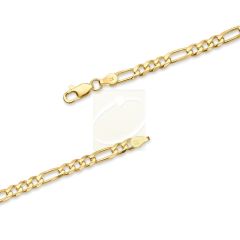 JOHN 3:16 Embossed Inspirational Figaro Link ID Bracelet 18k Gold Over Sterling Silver