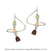 Earspirals Earrings Graduated Multi Pear Shape Gemstones Sterling Silver 