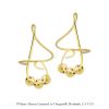 Earspirals Earrings Faceted Beads Interchangeable 18k Gold Over Silver 