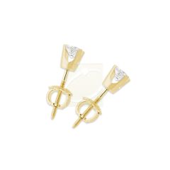 1/3ct. Twt. Diamond Stud Screwback 14k Yellow Gold Earrings