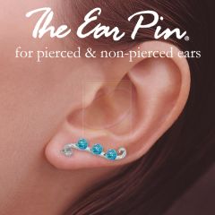 Ear Climber Earrings Ear Pin Triple Opal Bead Swirls Earcrawlers