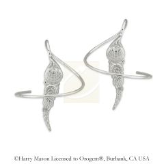 Sterling Silver Multiple Seashells Tapered Earspirals Earrings