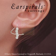 Sterling Silver Sand Dollar Earspirals Earrings