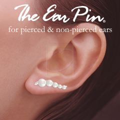 Pearl Ear Climbers Ear Pin Earrings Sterling Silver