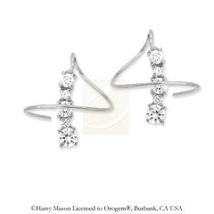 Earspirals Earrings Graduated Cubic Zirconias Sterling Silver 