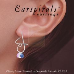 Earspiral Earrings Triple Stone Teardrops Interchangeable Sterling Silver