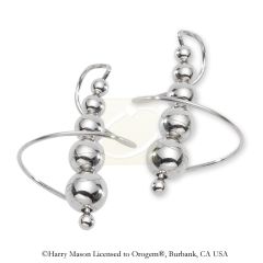 Polished Graduating Beads Earspirals Earrings in Silver