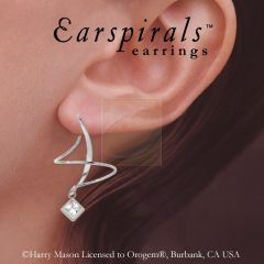 1.50 Carat Twt. CZ Earspirals Earrings in Sterling Silver