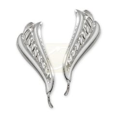 Sterling Silver Twisted Rope Center Ear Pin Earrings